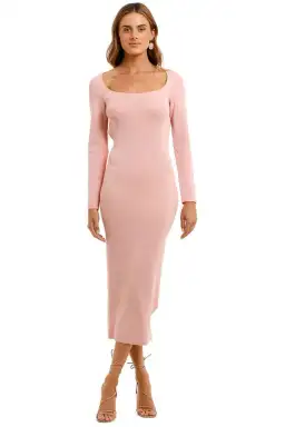 By Johnny Tina Twist Midi Dress Pink Size 8 for rent on The Volte - image 1