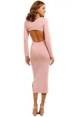 By Johnny Tina Twist Midi Dress Pink Size 8 for rent on The Volte - image 3