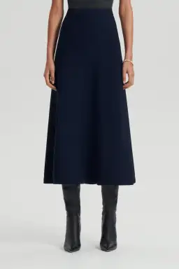 Scandal Theodore Crepe Knit Soft Skirt Navy Size M/AU 10 for rent on The Volte - image 2