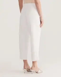 Saba Women's Dharma Tuck Front Culotte in Alabaster White Size AU 12 for rent on The Volte - image 3