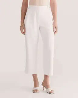 Saba Women's Dharma Tuck Front Culotte in Alabaster White Size AU 12 for rent on The Volte - image 2