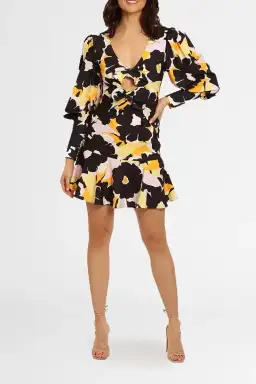 By Johnny Bold Blooms Mini Dress in Multi Floral Size 14 for rent on The Volte - image 2