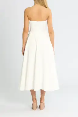 By Johnny Carrie Strapless Dress in White Size 8 for rent on The Volte - image 4