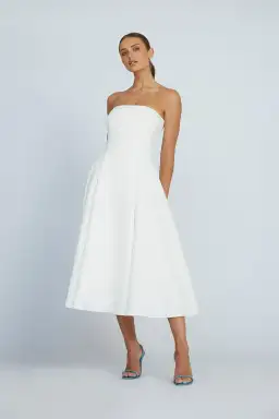 By Johnny Carrie Strapless Dress in White Size 8 for rent on The Volte - image 1