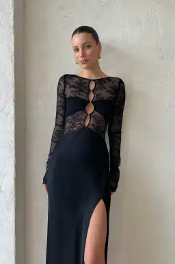 Bec & Bridge Nora Lace Long Sleeve Maxi Dress  Black Size 10 for rent on The Volte - image 2