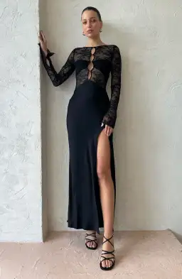 Bec & Bridge Nora Lace Long Sleeve Maxi Dress  Black Size 10 for rent on The Volte - image 1