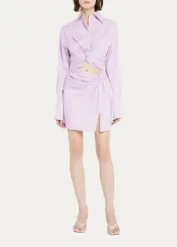 Anna Quan Dress Lola Shirt Dress Lilac Size 12
