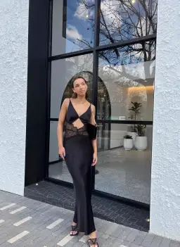 Bec & Bridge Camille Maxi Dress Black Size 10 for rent on The Volte - image 2