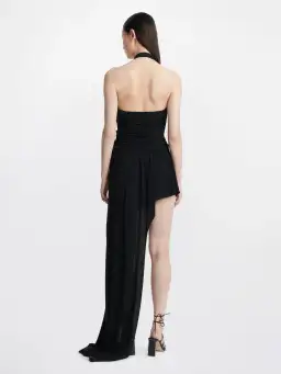 Dion Lee Safety Slider Gathered Mini Dress Black Size S/AU 8 for rent on The Volte - image 3
