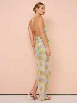 Bec & Bridge Zephy Asym Dress Multi Floral Size 8 for rent on The Volte - image 2