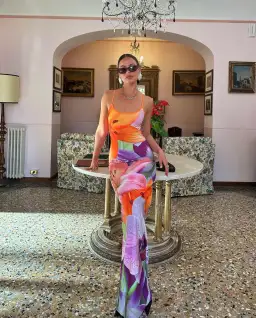 With Harper Lu Riviera Slip Dress Multi Size S/Au 8 for rent on The Volte - image 1