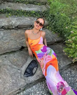 With Harper Lu Riviera Slip Dress Multi Size S/Au 8 for rent on The Volte - image 5