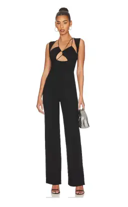 Superdown Raya Jumpsuit Black Size 8