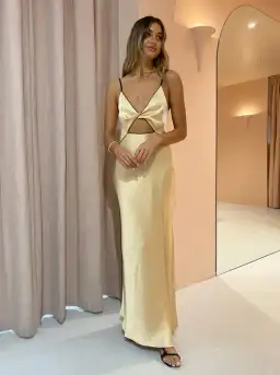 Bec and Bridge Hazel Maxi Dress in Wheat Size 6