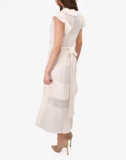Zimmermann Plisse Wrap Midi Dress Pearl Size  for rent on The Volte - image 2