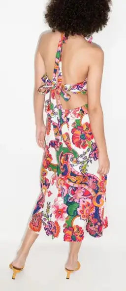 Zimmermann Lovestruck Tie Back Midi Dress Floral Size 1 / AU 8 for rent on The Volte - image 3