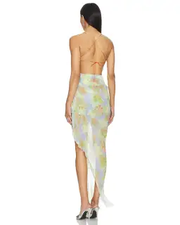 Bec & Bridge Zephy Asym Dress Blue Blossom Size AU 6 for rent on The Volte - image 3