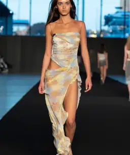 Bec & Bridge Zephy Asym Dress Blue Blossom Size 8  for rent on The Volte - image 3