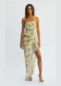 Bec & Bridge Zephy Asym Dress Blue Blossom Size 8  for rent on The Volte - image 1