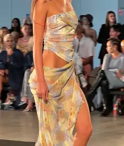 Bec & Bridge Zephy Asym Dress Blue Blossom Size 8  for rent on The Volte - image 4