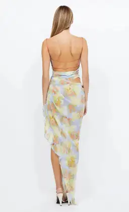 Bec & Bridge Zephy Asym Dress Blue Blossom Size 8  for rent on The Volte - image 2