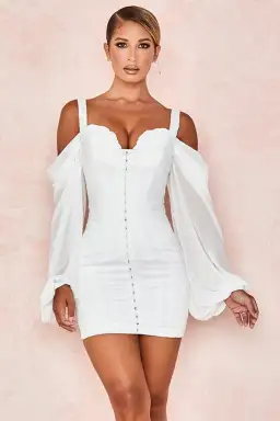 House Of Cb Eva Dress White Size 12  for rent on The Volte - image 2