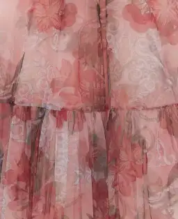 Leo Lin Rae Bustier Midi Dress in Azalea Print Size 14 for rent on The Volte - image 3