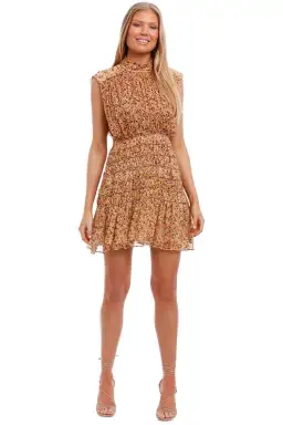 Shona Joy Colette Corded Mini Dress Print Size 8