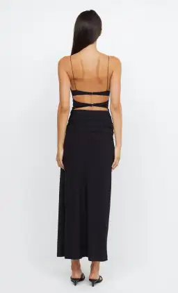 Bec & Bridge Montana Twist Mesh Maxi Dress in Black Size 6 for rent on The Volte - image 2
