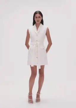 Aje Isabel Utility Mini Dress Ivory Size 10 for rent on The Volte - image 1