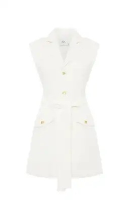 Aje Isabel Utility Mini Dress Ivory Size 10 for rent on The Volte - image 4