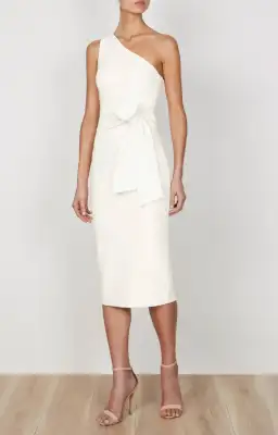 Shona Joy Lucy One Shoulder Midi Dress Ivory Size 10 for rent on The Volte - image 3