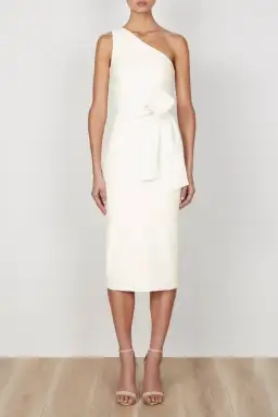 Shona Joy Lucy One Shoulder Midi Dress Ivory Size 10 for rent on The Volte - image 2