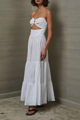 Bec and Bridge Miami Palm Tiered Maxi Dress in White Size 6 for rent on The Volte - image 2
