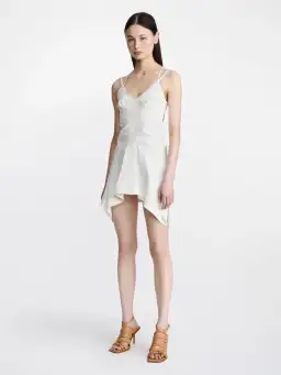 Dion Lee Butterfly Racer Mini Dress Ivory Size 6