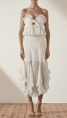 Wilder Tie Front Godet Midi Dress