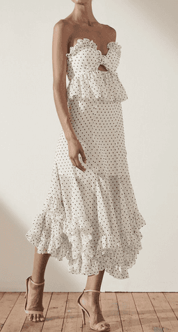 Wilder Tie Front Godet Midi Dress