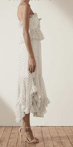 Wilder Tie Front Godet Midi Dress