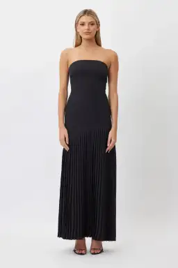 Bianca & Bridgett Mara Pleated Maxi Dress in Black Size 10 for rent on The Volte - image 1