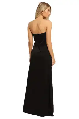 Camilla and Marc Strapless Akane Gown in Black Size 8 for rent on The Volte - image 3