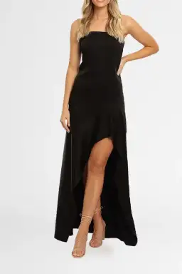 Camilla and Marc Strapless Akane Gown in Black Size 8 for rent on The Volte - image 2