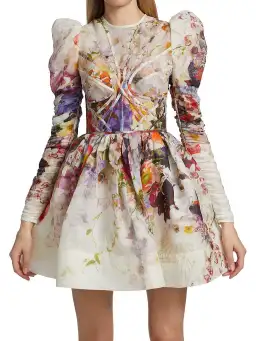 Zimmermann Prima Panelled Mini Dress Floral Size 0 / AU 6 or 8 for rent on The Volte - image 5