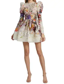 Zimmermann Prima Panelled Mini Dress Floral Size 0 / AU 6 or 8 for rent on The Volte - image 1
