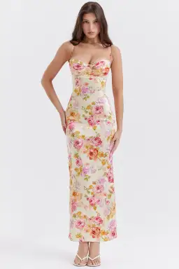 House of CB Josefina Maxi Dress Ivory Floral Size M / AU 10 for rent on The Volte - image 1