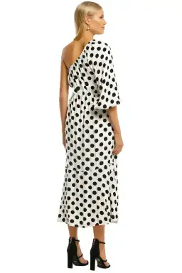 Country Road One Shoulder Maxi Dress in Antique White Print Size 10 for rent on The Volte - image 3