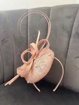 Melbourne Cup Day Best Dress - Thurley Utopia Lace Midi Dress in Seashell Pink with choice of 1 fascinator  for rent on The Volte - image 6