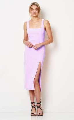  Hibiscus Islands Lilac Midi Dress