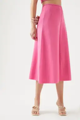 Aje Elm Braided Knit Tank Top & Petal Knit Midi Skirt Set Rose Size 6 for rent on The Volte - image 8