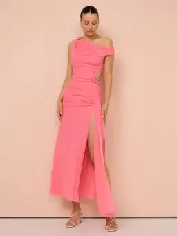Bec & Bridge Kailani Aysm Dress Grapefruit Pink Size 8  for rent on The Volte - image 5