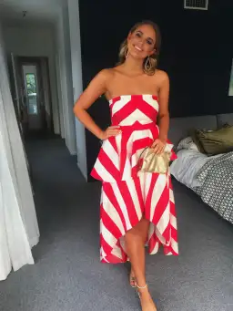 Sass and Bide The Stripe Dress Multi Size 12 for rent on The Volte - image 1